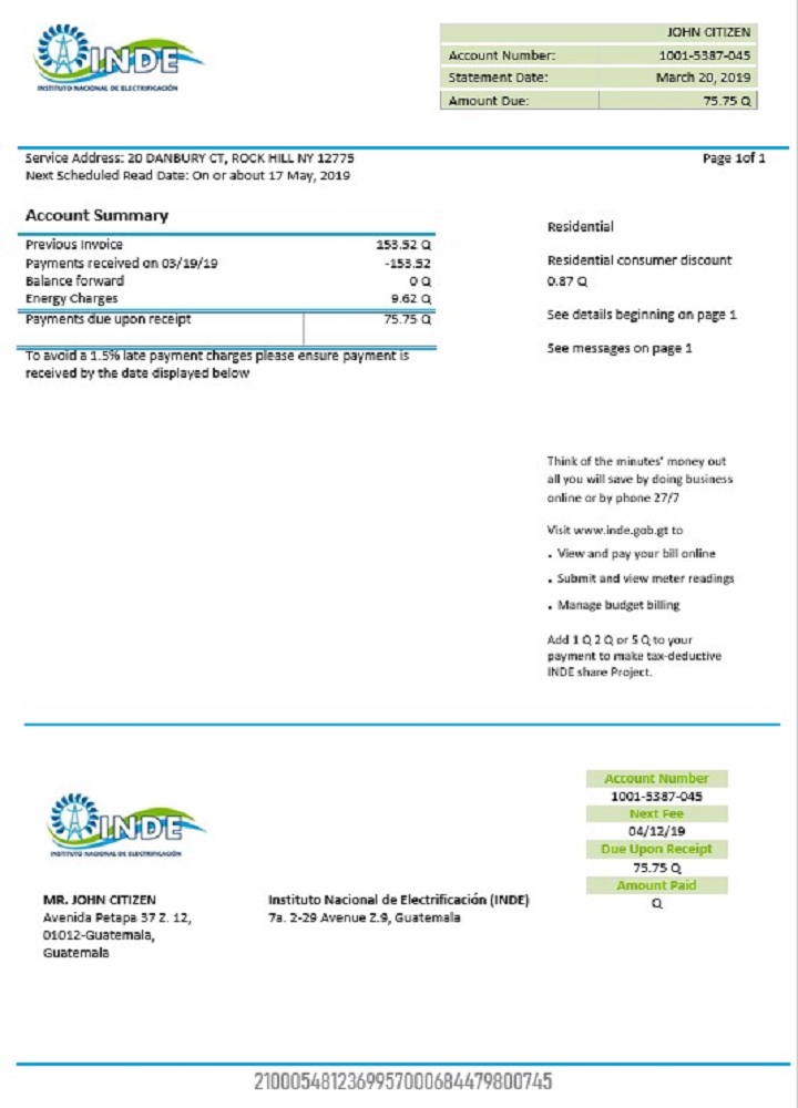  Minol USA business utility bill 